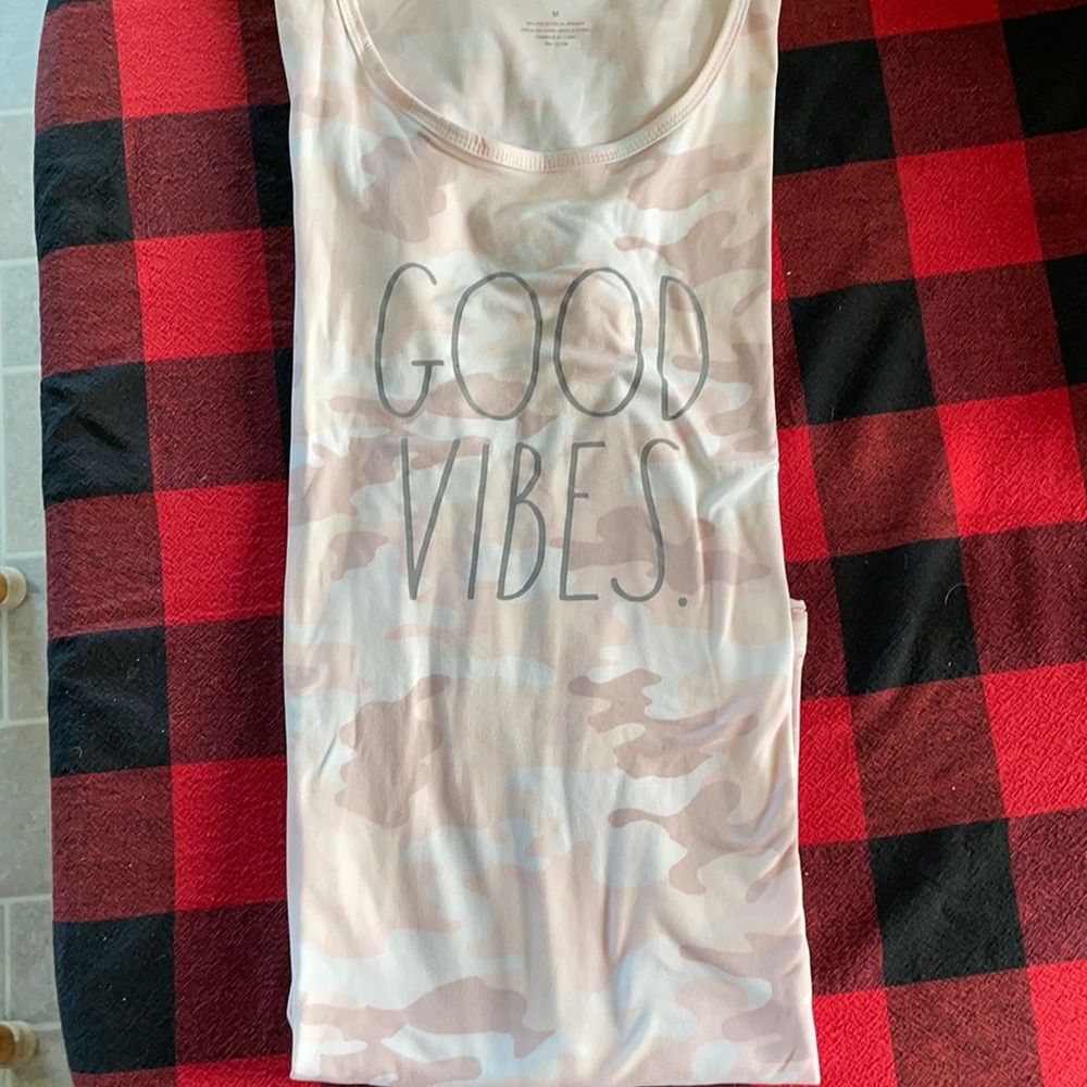 Rae Dunn Good Vibes sleep shirt NWT